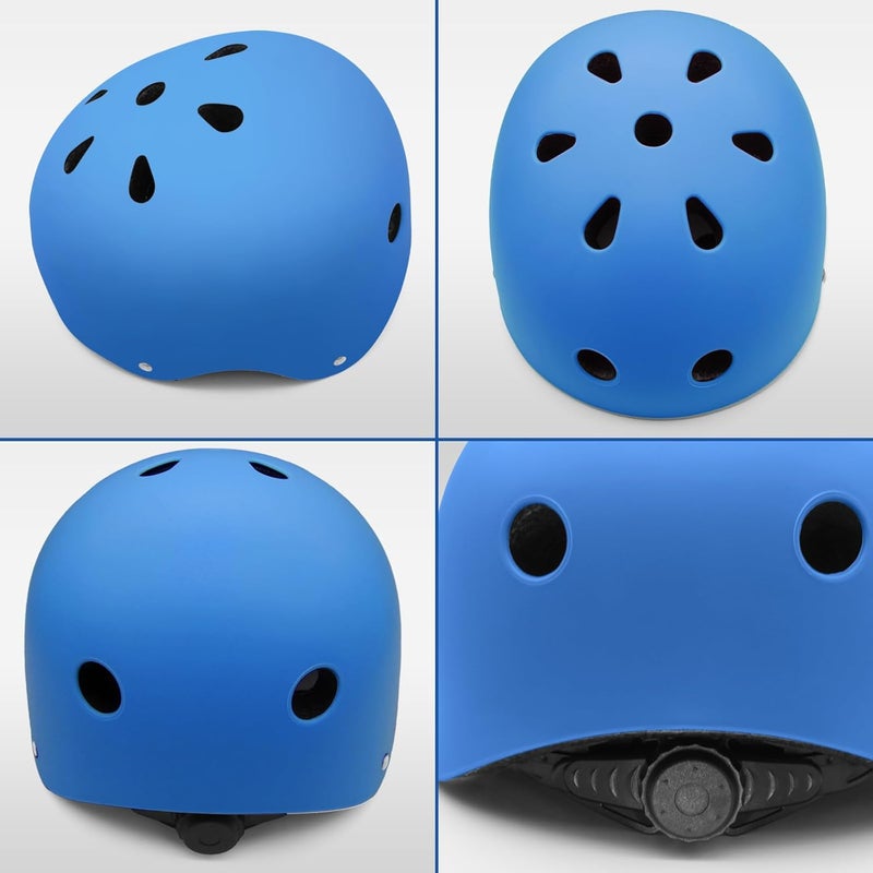 salepo Kids Bike Helmet, Toddler Helmet for Kids Ages 3-5-8, Skateboard Helmet with Knee Elbow Wrist Pads for Boys Girls, Adjustable Protective Gear Set for Skating Bicycling Roller - Image 3